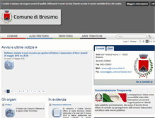 Tablet Screenshot of comune.bresimo.tn.it